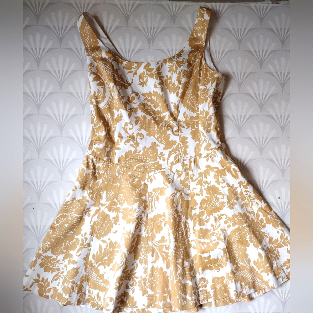 Camille La Vie Gold and White Mini Dress